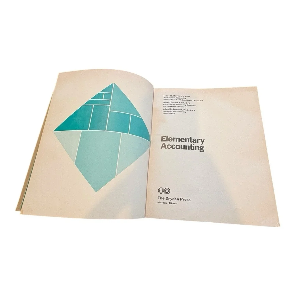 Elementary Accounting 1976 Reynolds Slavin Sanders‎ Dryden Press Textbook